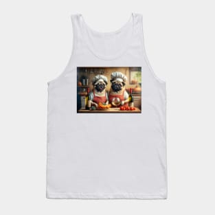 Pug Chefs in the Kitchen Apron Tank Top